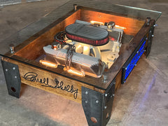 Steampunk Industrial / Carroll Shelby / 427 Manifold / Valve Cover / Automotive / coffee Table #4115