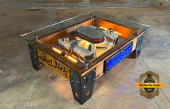Steampunk Industrial / Carroll Shelby / 427 Manifold / Valve Cover / Automotive / coffee Table #4115