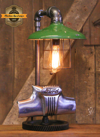 Steampunk Industrial  / Antique Ford Truck Emblem / 1950's  / Automotive  / Lamp #4255