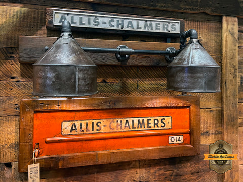Steampunk Industrial /Allis Chalmers Farm  Wall Light / Sconce / Barnwood /  Lamp #4030