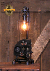 Steampunk  Aviation / Military / Instrument Panel Airplane / F-4 Phantom Cockpit Landing Gear & Flaps Instrument Sub Panel / Lamp #4101