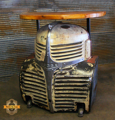 Steampunk Industrial / Antique Dodge Truck 1940's / Automotive / Barn wood Pub Table Bar / #6001 sold