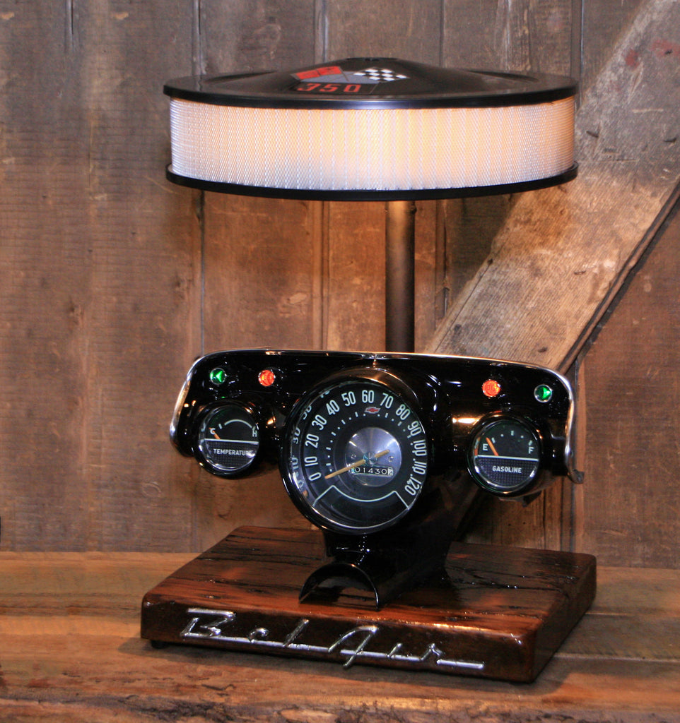 Steampunk Industrial / Antique 1957 Chevy Bel Air Dash / Hot rod / Automotive / Lamp #4304