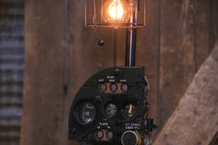 Steampunk  Aviation / Military / Instrument Panel Airplane / F-4 Phantom Cockpit Landing Gear & Flaps Instrument Sub Panel / Lamp #4101