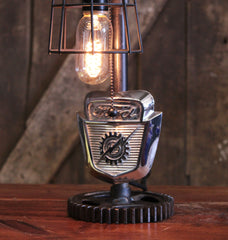 Steampunk Industrial  / Antique Ford Truck Emblem / 1940's  / Automotive  / Lamp #4343