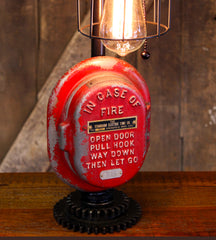 Steampunk Industrial Machine Age Lamp / Fireman / Police / Antique Call box / Alarm / Lamp #4349