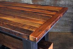 Steampunk Industrial / Bar / Hostess Stand / Table / Pub / Cabin Timber / #4360