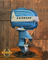 Steampunk Industrial / Antique Evinrude Boat Motor / Nautical / Marine / Cabin / Lamp #4181