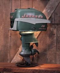 Steampunk Industrial / Antique Johnson Boat Motor / Nautical / Marine / Cabin / Lamp #4407