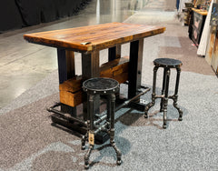 Steampunk Industrial / Bar / Hostess Stand / Table / Pub / Cabin Timber / #4360B