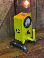 Steampunk Industrial Machine Age Lamp / Civil Defense Geiger Counter / Lamp #4255