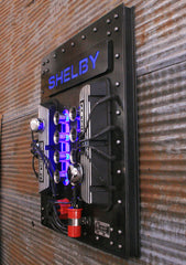 Steampunk Industrial / Carroll Shelby / Wall Sconce Art / Valve Cover  / Automotive /  #1 of #50