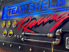 Steampunk Industrial / Carroll Shelby / Wall Sconce Art / Team Racing / Automotive /  #1