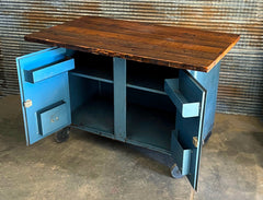 Steampunk Industrial / Antique Sun Engine Analyzer Base / Automotive / Barn wood Pub Table Bar / #6000