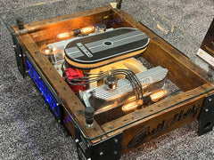 Steampunk Industrial / Carroll Shelby / 427 Manifold / Valve Cover / Automotive / coffee Table #4250