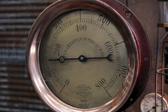 Steampunk Industrial / Steam Gauge Lamp / Boiler Gauge / Lamp #4509