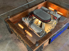 Steampunk Industrial / Carroll Shelby / 427 Manifold / Valve Cover / Automotive / coffee Table #4115