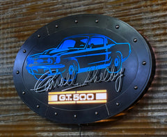 Steampunk Industrial / Carroll Shelby GT500 / Wall Sconce Art / Oval / Automotive / #5
