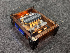 Steampunk Industrial / Carroll Shelby / 427 Manifold / Valve Cover / Automotive / coffee Table #4250
