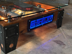 Steampunk Industrial / Carroll Shelby / 427 Manifold / Valve Cover / Automotive / coffee Table #4115