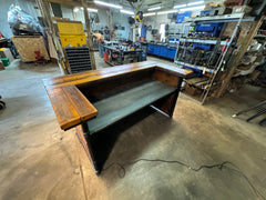 Steampunk Industrial Bar / Barnwood  / Hostess Stand / Automotive / 82"  / #4410