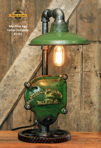 Steampunk Industrial / John Deere Gear Case Cover / Gear / Lamp #2211
