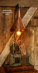 Steampunk, Industrial Lamp, Antique Hit/Miss Engine Oilier, Steam Lamp #425 - SOLD