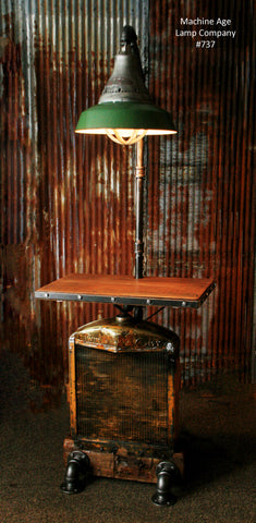 Steampunk Industrial Minneapolis Moline Farm Tractor Floor Table Stand Lamp - #737 - SOLD