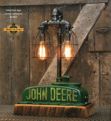 Steampunk Industrial / Antique John Deere Radiator Top / Model "B" / Lamp #1862