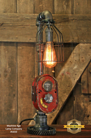 Steampunk Lamp, Antique Farmall Tractor Dash Farm Lamp #1650 sold