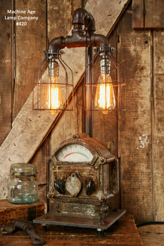 Steampunk Lamp, Antique Steam, Ship, Nautical, Light  #420 - SOLD