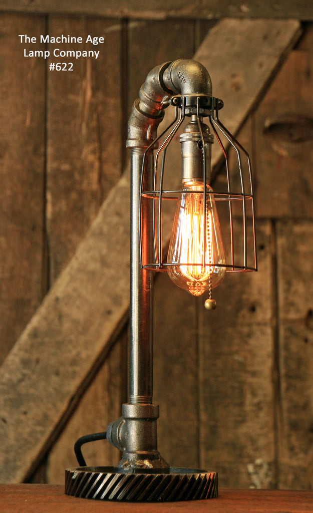 Steampunk Industrial Gear Desk Lamp, #622