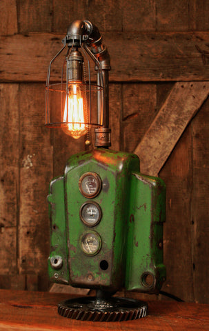 Steampunk Lamp, Machine Age Lamp, John Deere Tractor Dash Farm - #97 - SOLD