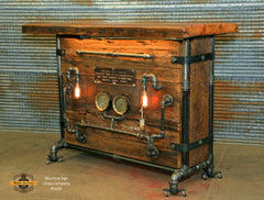 Steampunk Industrial / Bar / Railroad / Hostess Stand / Table / Pub / #1638