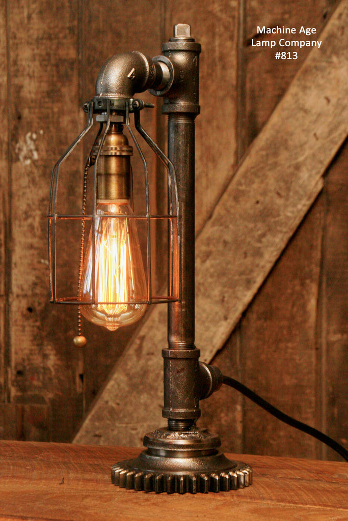 Steampunk Industrial Gear Desk Lamp, #813