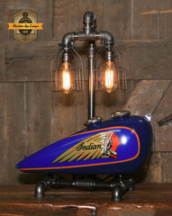 Steampunk Industrial / 1938 Indian Scout Gas Tank Lamp / Motorcycle Lamp #4006 sold