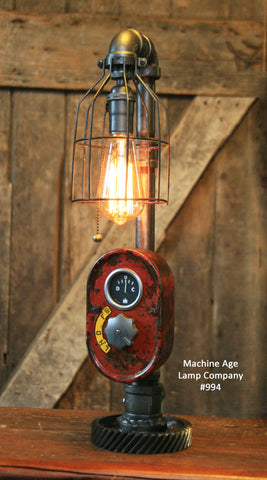 Steampunk Lamp, Antique Farmall Tractor Dash Farm Lamp #994 - Sold