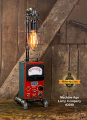 Steampunk Industrial / Antique Sun Meter / Automotive Car Garage / Lamp #3099