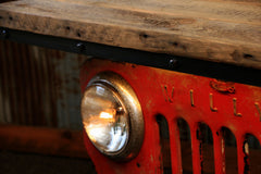Steampunk Industrial / Table Console Hallway / Barn wood / Willys / CJ3B / Jeep / #1287 sold