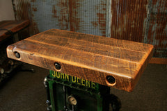 Antique Steampunk Industrial Table Stand, Hostess Station, Pub Table, Reclaimed Wood , John Deere #1504