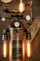 Steampunk Industrial Antique Fire Extinguisher Lamp - #800