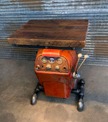 Steampunk Table/ Antique Farmall 400 Row Crop Tractor Dash / Farm Lamp  Table #3205