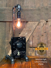Steampunk Industrial / F86 / USAF / Aviation / Airplane Instrument Panel / Lamp #3658