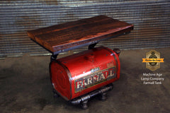 Steampunk Lamp, Antique Farmall Tractor Fuel Tank Table / Farm #3926