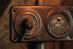 Steampunk Industrial / Antique Ford Model T Dash / Automobile / Automotive / Gear / Lamp #2505