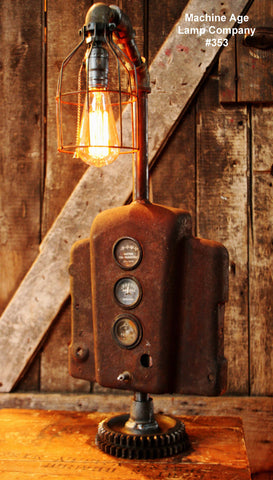 Steampunk Industrial  Lamp, Antique John Deere Farm Tractor B - #353 - SOLD
