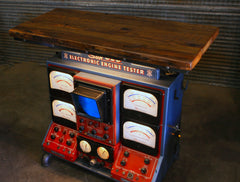 Steampunk Industrial / Automotive / Barnwood / Sun Engine Tester / Table / Bar / Table #3962