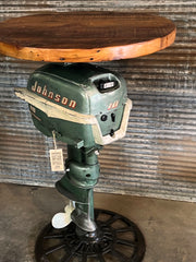 Steampunk Industrial / Antique Johnson Boat Motor / Nautical / Marine / Cabin / Pub Table / #3996