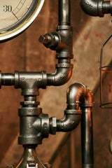 Steampunk Industrial Steam Gauge Lamp, #662