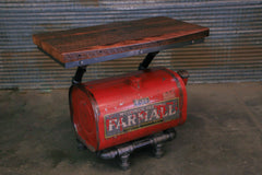 Steampunk Lamp, Antique Farmall Tractor Fuel Tank Table / Farm #3926